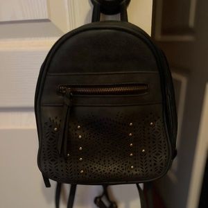 Black mini backpack